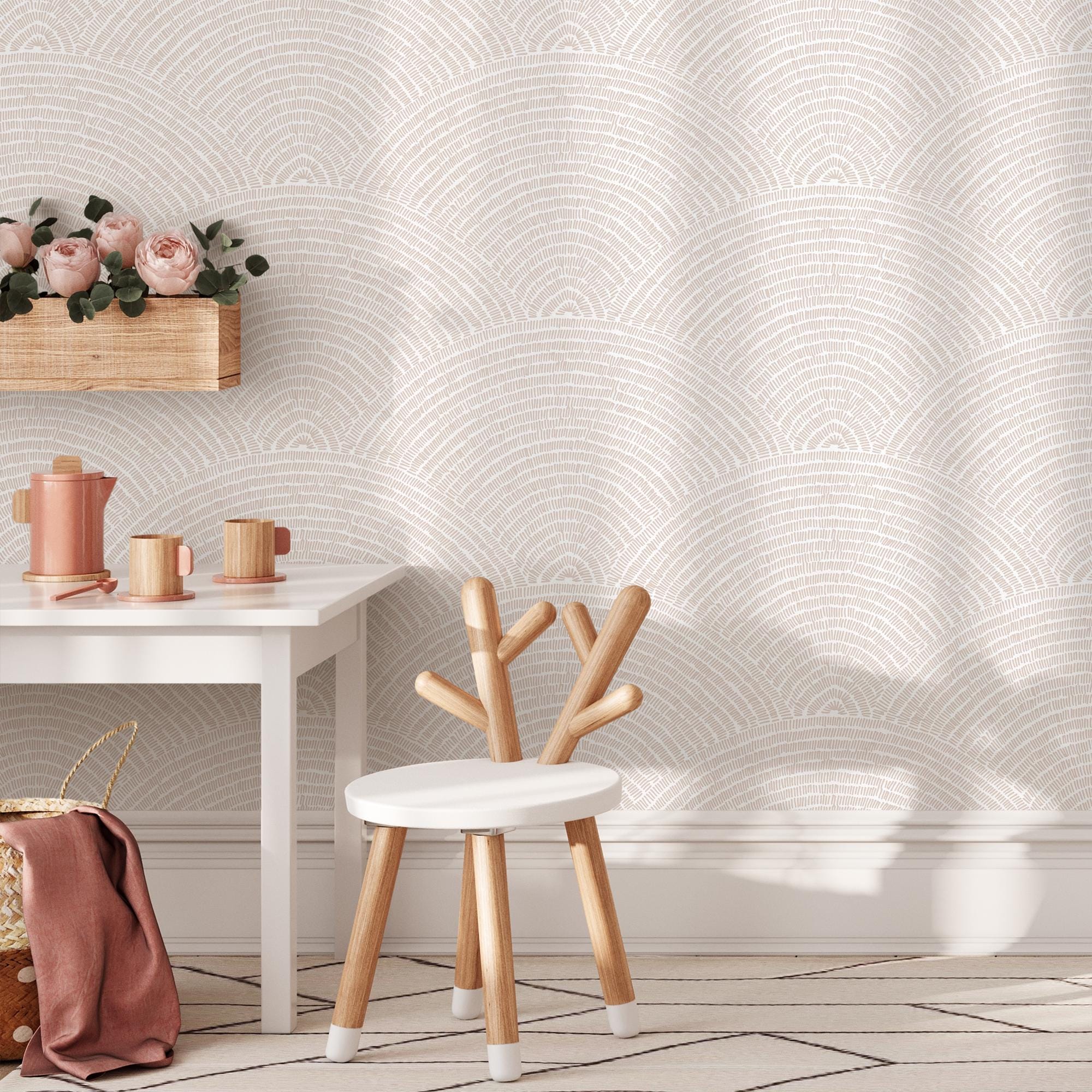 Geometric Nursery Decor – Removable Peel and Stick Wallpaper - Etsy