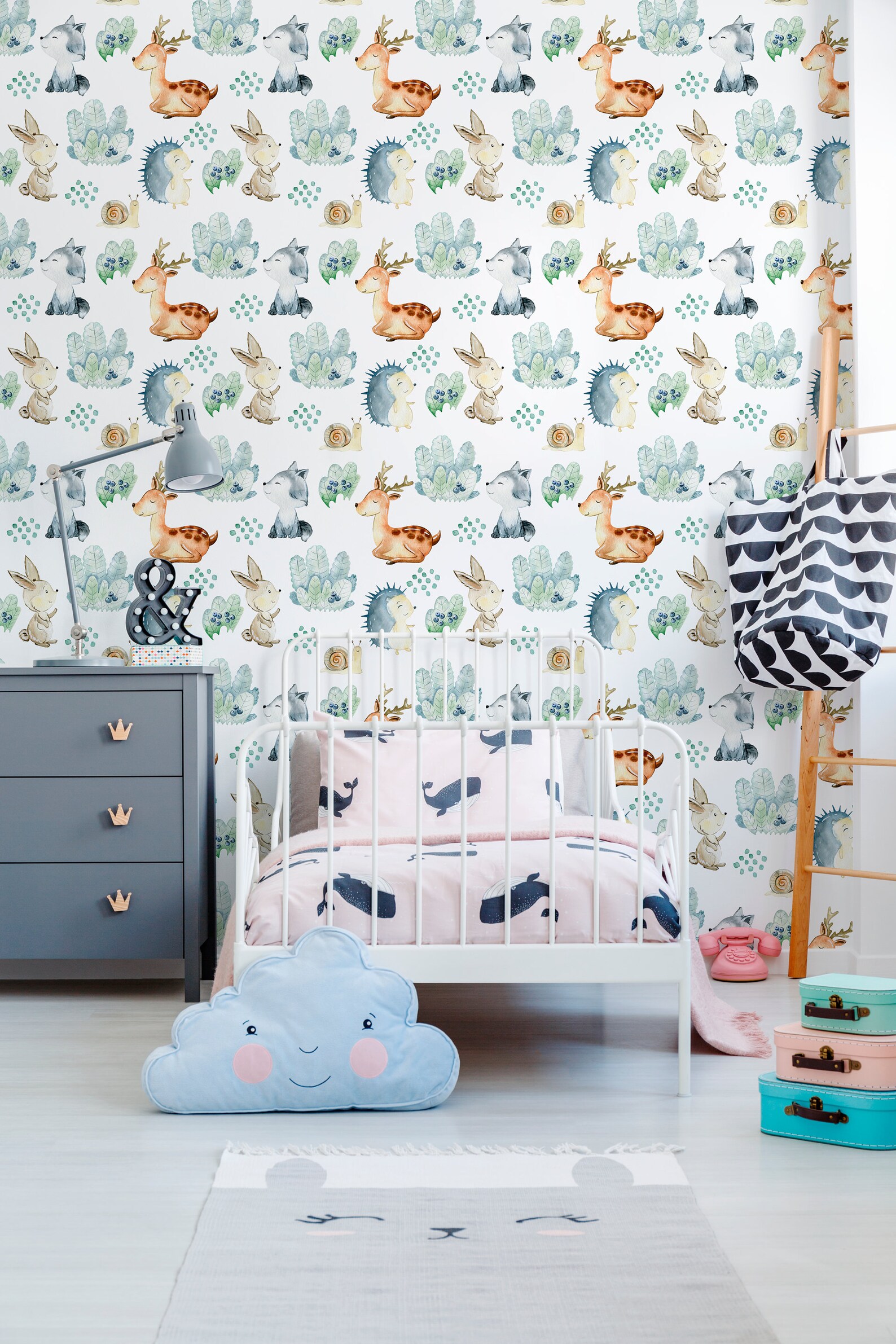 Temporary Wallpaper Nursery Decor Removable Wallpaper Peel and Etsy