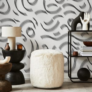 Modern Black & Gray Abstract Wallpaper - C527