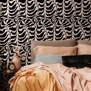 Modern Minimalist Wallpaper - Black Beige - C419
