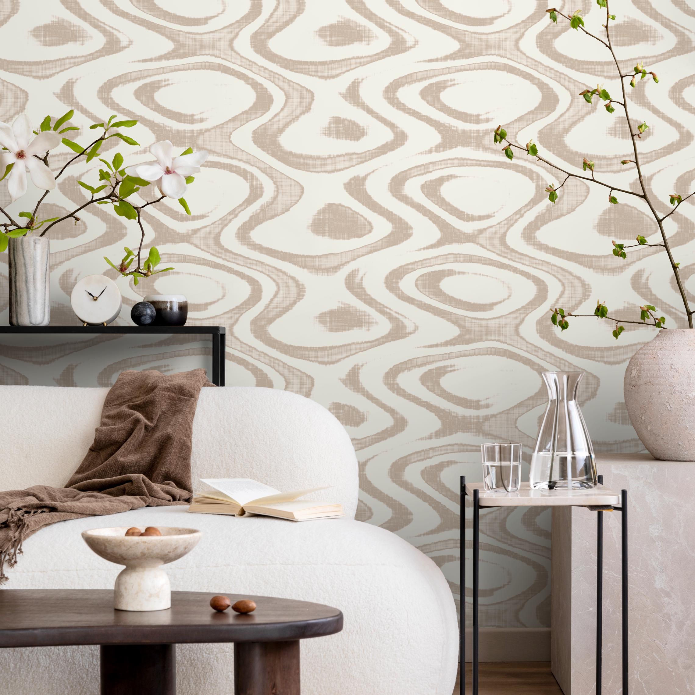 Abstract Wave Peel and Stick Wallpaper - Removable Home Decor - Etsy