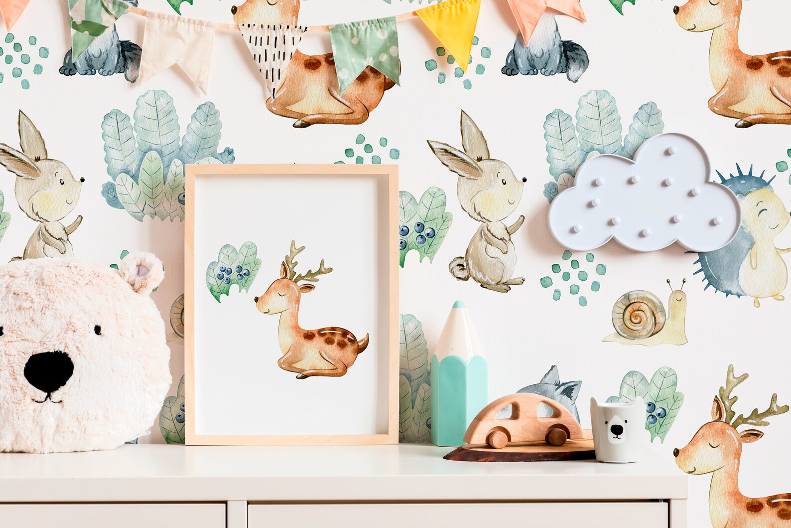 Temporary Wallpaper Nursery Decor Removable Wallpaper Peel and Etsy