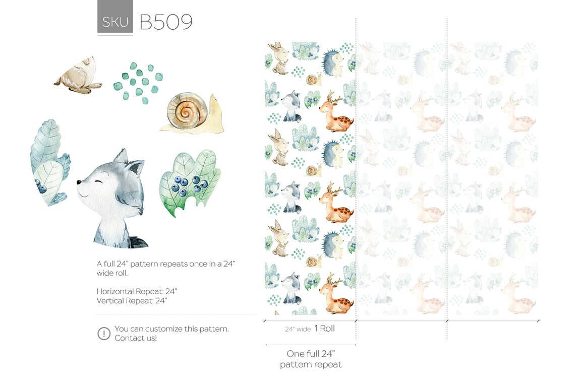 Temporary Wallpaper Nursery Decor Removable Wallpaper Peel and Etsy