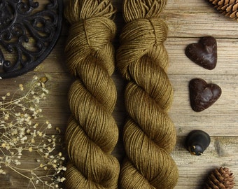 Dyed to order * Hand dyed DK weight yarn, superwash merino wool, silk, yak, slightly variegated color yarn, 212m/100g, "Saturday"