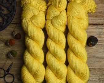 Dyed to order * Hand dyed, fingering weight, superwash merino wool, silk, 400m/100g, solid color yarn, Silky Singles "quack-quack"