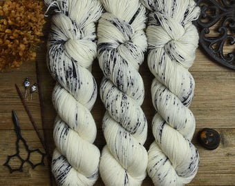 Dyed to order * Hand dyed fingering weight yarn, superwash merino wool, nylon, speckled yarn, 425m/100g, Classic Sock "101"