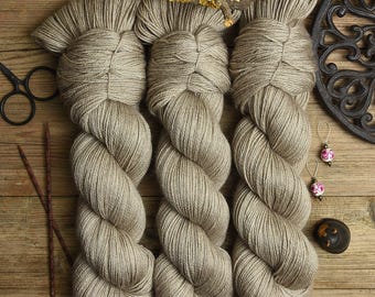 Hand dyed fingering weight non-superwash yarn, baby alpaca, silk, cashmere, 400m/100g, Glamour "Base"