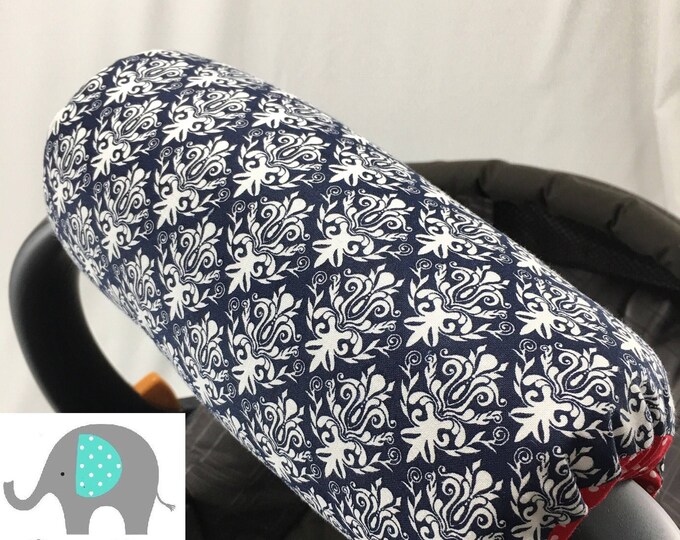 Car Seat Arm Cushion, Damask, Neutral, Blue, Red, Car Seat Arm Pad, Car