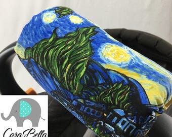 Car Seat Arm Cushion, Starry Night, Blue, Neutral, Boy, Girl, Car Seat Arm Pad, Car Seat Accessories, Baby Shower Gift