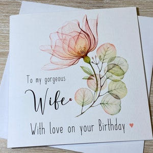Wife Birthday card