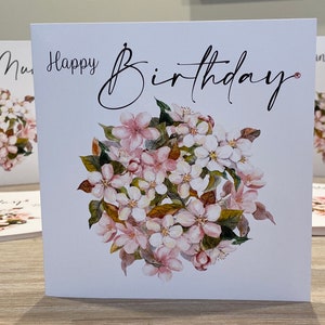 Birthday card - Hydrangea birthday card, floral birthday card, personalised birthday card, card for her, mum daughter sister card