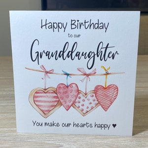 Granddaughter Birthday card - granddaughter age birthday card, personalised granddaughter birthday card