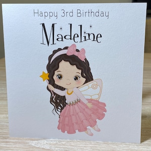 Princess birthday card, Personalised birthday card , 1st, 2nd, 3rd, 4th, 5th, 6th birthday card, kids birthday card, granddaughter card