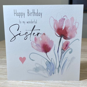 Sister Birthday card - option to personalise