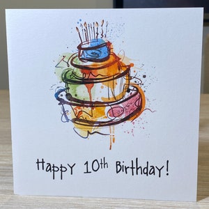 kids birthday card - option to personalise