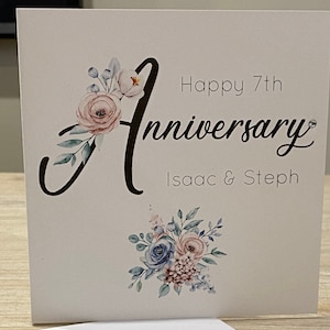 Personalised anniversary card & envelope