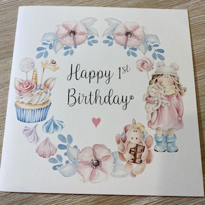 1st birthday card - option to personalise