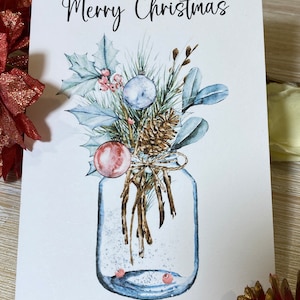 Christmas card pack, personalised Christmas cards, baubles and holly cards, Christmas card pack, pack of Christmas cards,