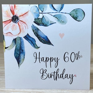 Age Birthday card - 21st, 30th, 40th, 50th, 60th, 70th, 80th, 90th, 100th birthday card - Any age available -  Personalised Age card