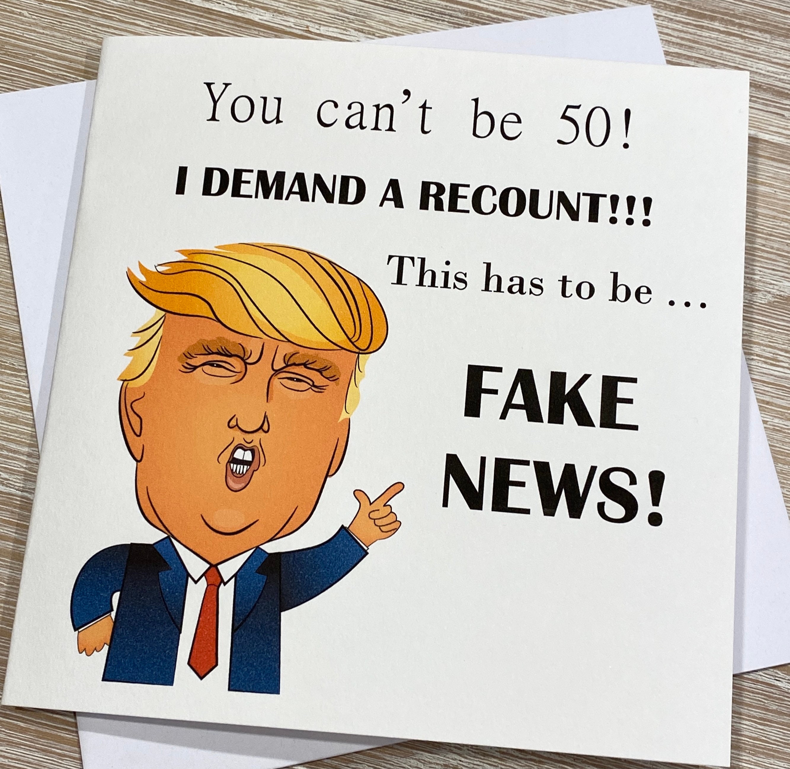 Donald trump card | I demand a recount | Donald trump fake news | option to  personalise - Etsy 日本