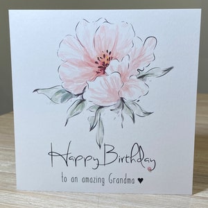 Grandma Birthday card - option to personalise