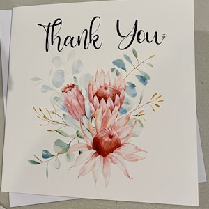 Thank you card - blank inside - option to personalise