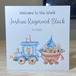 Personalised Baby Boy card, Newborn baby card,  Personalised baby card, card for newborn baby boy, Baby card, New born baby, new baby boy