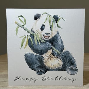 Panda Birthday card, panda bear birthday card, panda card, funny panda card, Animal birthday card