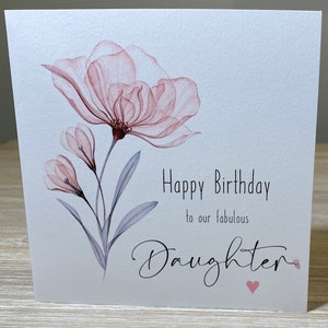 Daughter Birthday card - option to personalise