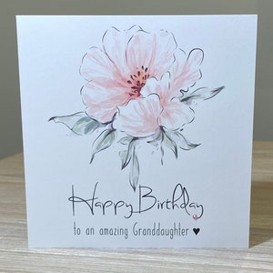 Granddaughter Birthday card - option to personalise