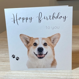 Corgi Birthday card , Dog birthday card, dog lover birthday card,  personalised birthday card, personalised dog birthday card