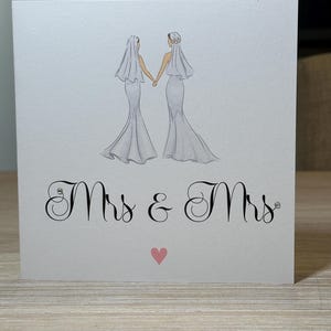 Same sex wedding card - female same sex wedding card, 2 brides wedding card