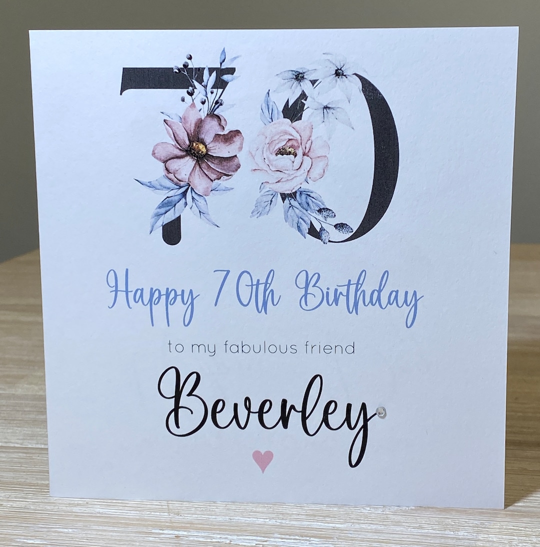 Personalised 70th Birthday Card, Personalised 70th Birthday Card ...