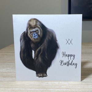 Silverback Gorilla Card A6 Gorilla Gifts, Monkey Birthday Card, Gorilla  Drawing, Ape Art Card, Gorilla Fathers Day Greeting Card 