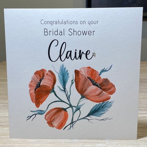 Personalised Bridal shower card