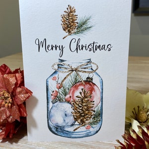 Christmas card pack- option to personalise Christmas cards, baubles and holly cards, Christmas card pack, pack of Christmas cards,Christmas
