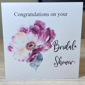 Bridal shower card - option to personalise