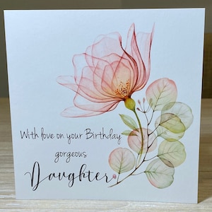 Daughter birthday card, card for daughter, daughter card