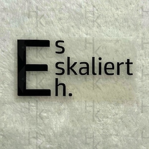 Iron-on transfer - It's going to escalate anyway | Slogan | Logo | Stag/Hen Party - many possible colors
