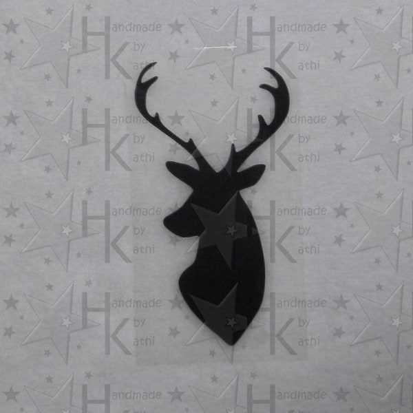 Ironing pattern - deer / reindeer (head) - many possible colors