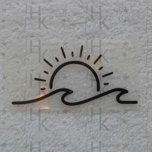 Bügelbild - Sonne & Wellen | Sonnenuntergang - viele mögliche Farben