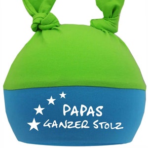 2-Zipfel Babymütze Multicolor Papas ganzer Stolz