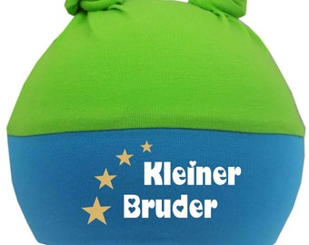 2-Zipfel Babymütze Multicolor Kleiner Bruder