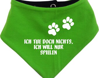 Hunde Wende-Halstuch Multicolor mit Ich tue doch nichts