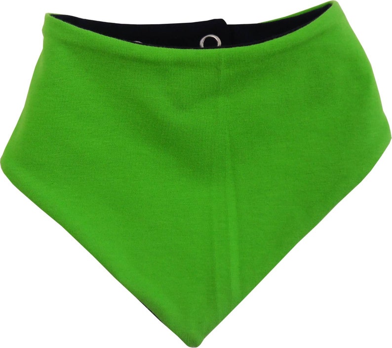 Hunde Wende Halstuch Multicolor personalisiert mit deinem Wunschmotiv lime-navy