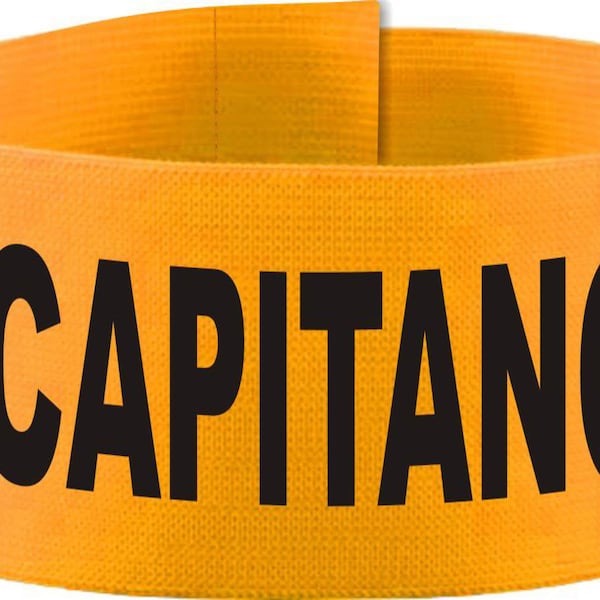 Velcro armband 5 cm high printed with “CAPITANO”