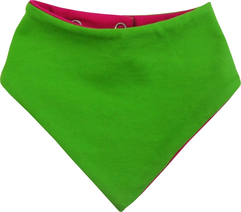 Hunde Wende Halstuch Multicolor personalisiert mit deinem Wunschmotiv pink-lime