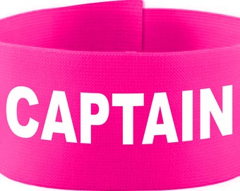 Klett-Armbinde 5 cm Höhe bedruckt mit "CAPTAIN"