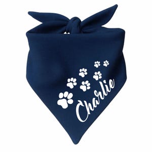 Personalizowana bandana dla psa "IMIĘ" | Trójkątna bandana z personalizowanym imieniem | w 2 rozmiarach | gładka bawełna | dla małych i dużych psów