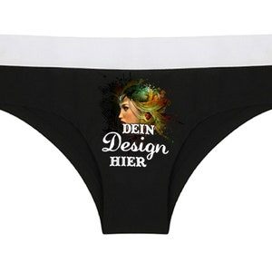 Damen Slip personalisiert mit deinem Wunschmotiv, individuell bedruckt mit Text, Logo, Foto